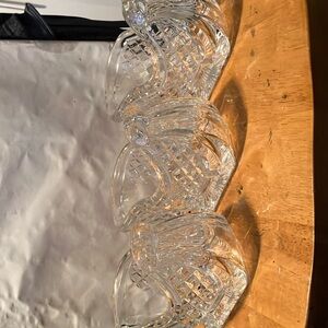 Gorgeous heavy weight crystal from 1980s  set of 3 Santa Sleigh. Perfect